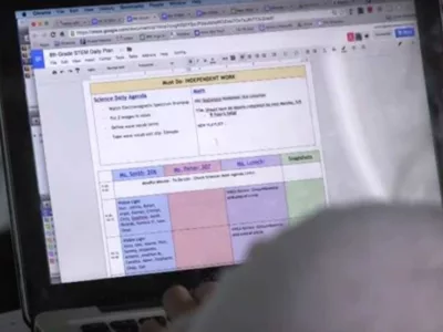 Screenshot of planning dashboard on laptop
