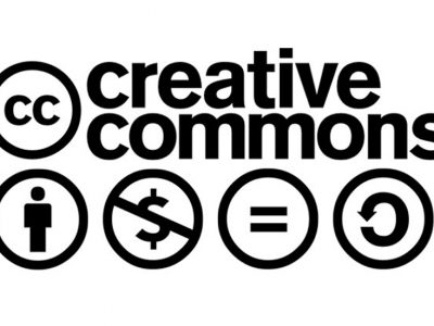 Creative Commons logo along with licensing logos
