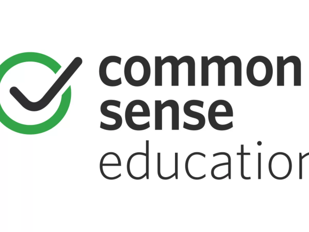 Logo for Common Sense Education, showing a black check mark inside a green circle
